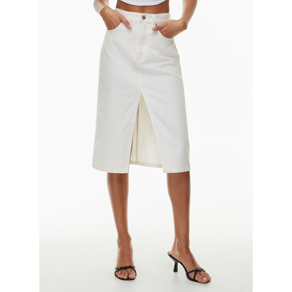 Denim Forum The '90S Halle Denim Skirt - 23 - White